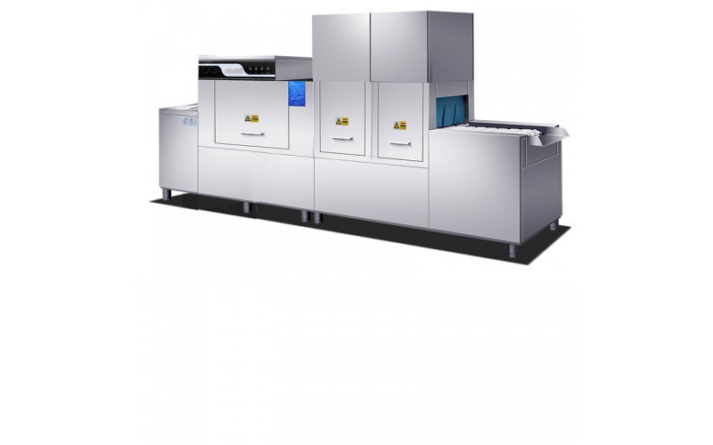 全自動大型商用洗碗機長龍式廚房設(shè)備帶消毒酒店學(xué)校食堂工廠